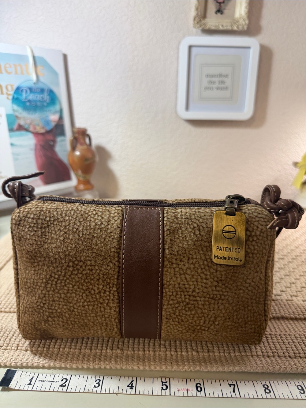 Vintage Borbonese OP Crossbody Bag Made in Italy Mini Shoulder Purse